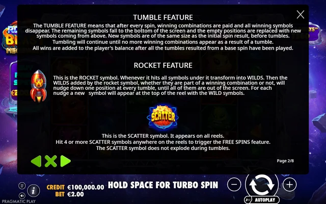 Rocket Blast Megaways — feature rules