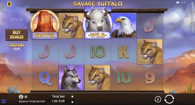 Savage Buffalo Spirit: official original ten-line wildlife layout.