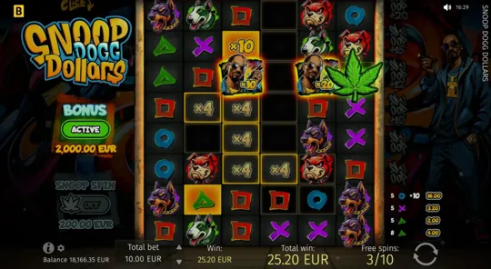 Official Snoop Dogg Dollars feature view; compare the menu and stake in the demo.