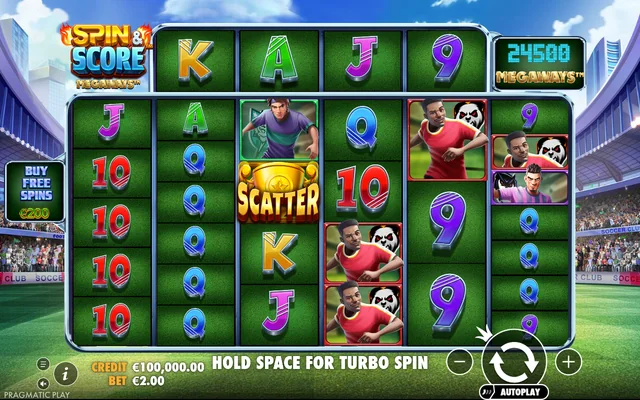 Spin & Score Megaways — base game and controls