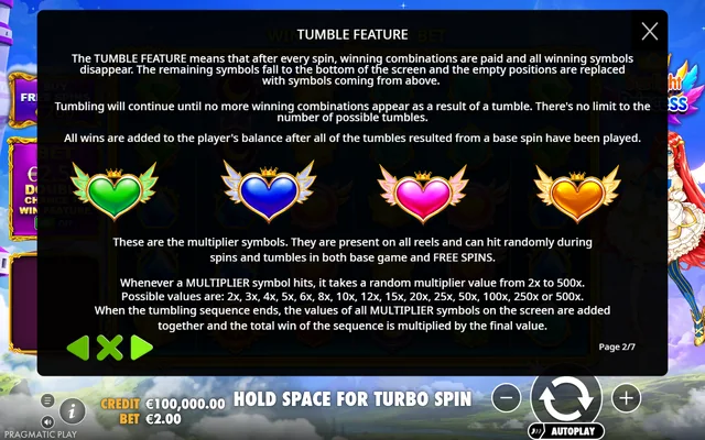 Starlight Princess — feature rules