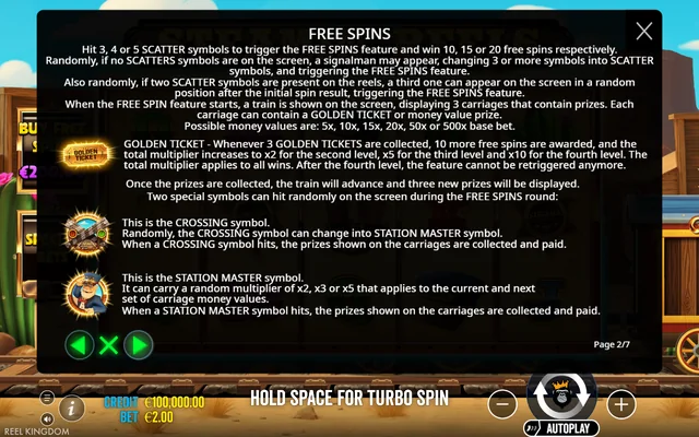 Steamin’ Reels — feature rules