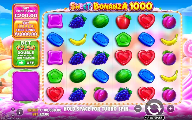 Sweet Bonanza 1000 — base game and controls