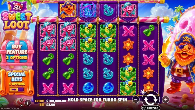 Sweet Loot: first untouched base-game screen after closing the introduction. No spin or purchase; any balance is virtual demo credit.