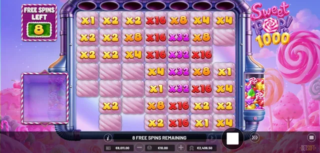 Sweet Pop 1000: official studio game illustration. Any displayed prices or wins are examples, not our results.