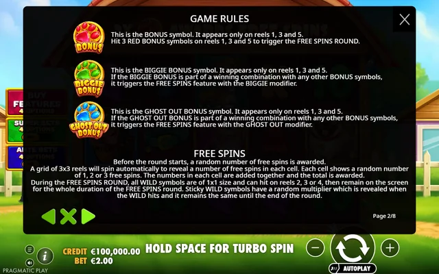 The Big Dog House — feature rules