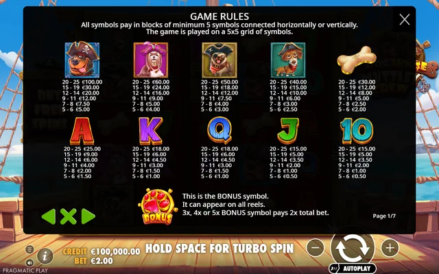 The Dog House – Muttley Crew — symbol paytable and game rules