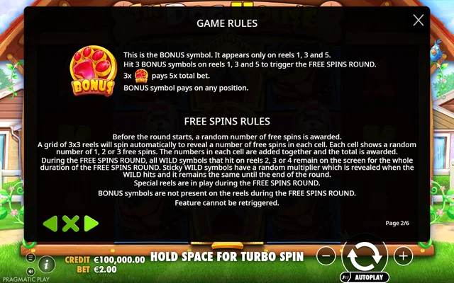 The Dog House — the in-game feature explanation