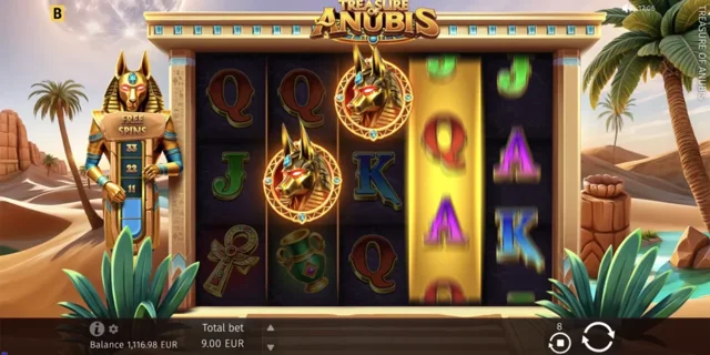 Treasure of Anubis: official studio feature illustration. Displayed prices or results are examples, not our play results.