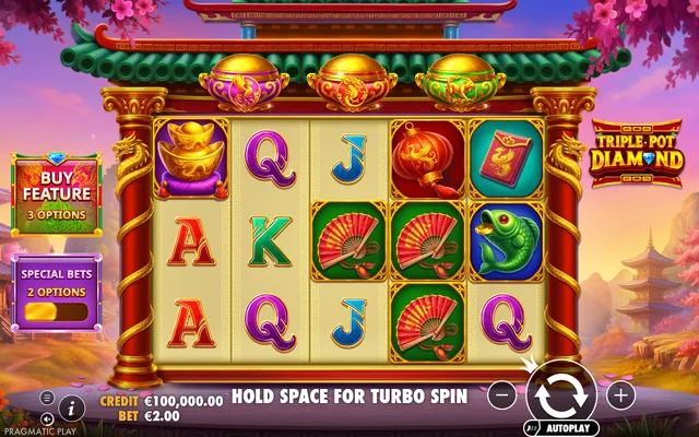 Triple Pot Diamond — base game and controls