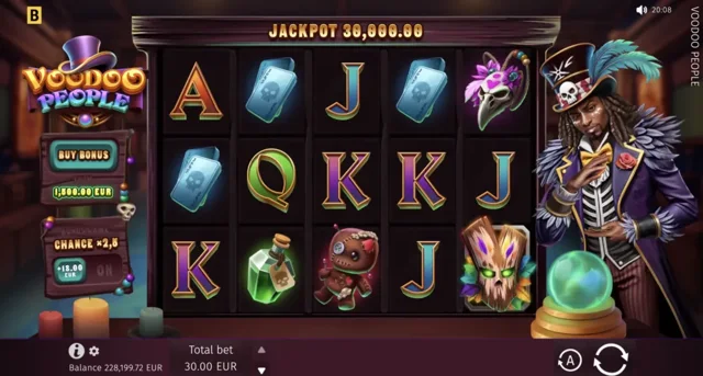 Voodoo People: official mystical-shop main-game reels.