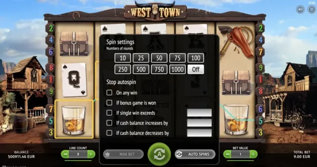 West Town: official studio feature illustration. Displayed prices or results are examples, not our play results.