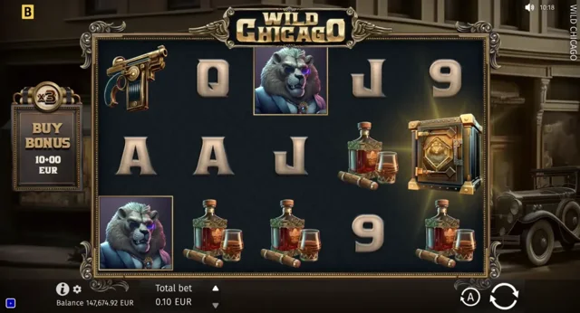 Wild Chicago: official gangster-animal reel layout.