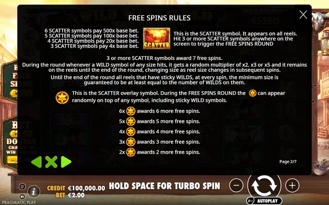 Wild West Gold Megaways — feature rules