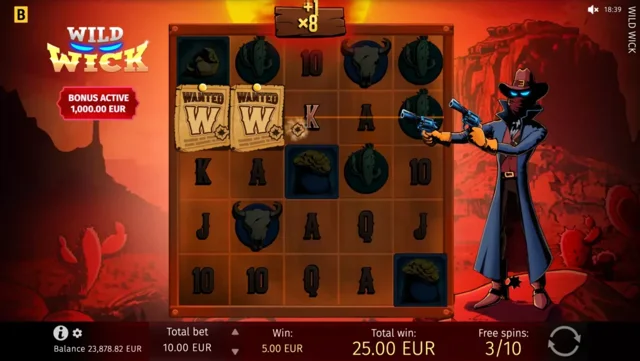 Wild Wick: official High Noon Free Spins example with a progressive multiplier.