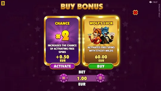 Official Wincent Wolf feature screen; check the live counter and purchase price in the demo.