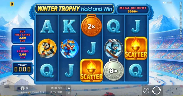 Winter Trophy Hold and Win: official base-game layout.