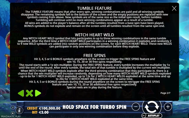 Witch Heart Megaways — feature rules
