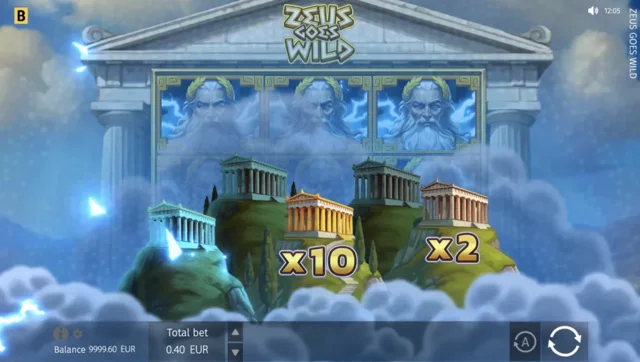 Zeus Goes Wild: official studio feature illustration. Displayed prices or results are examples, not our play results.