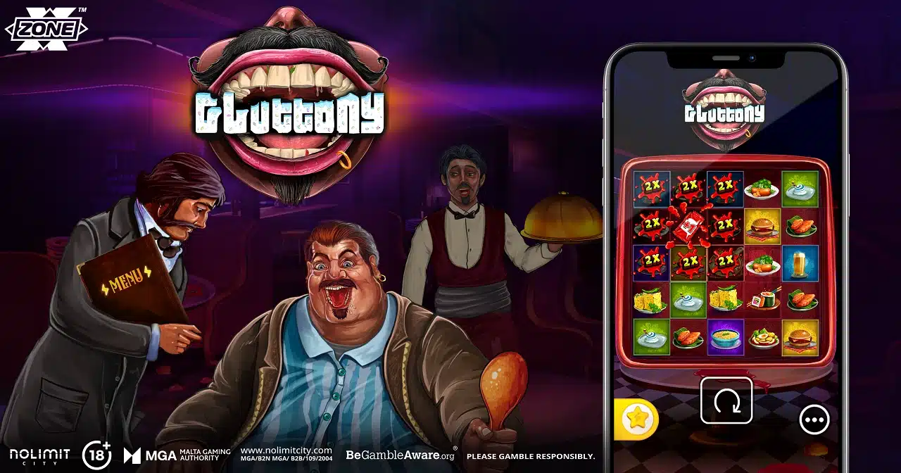 Gluttony Slot Logo Banner