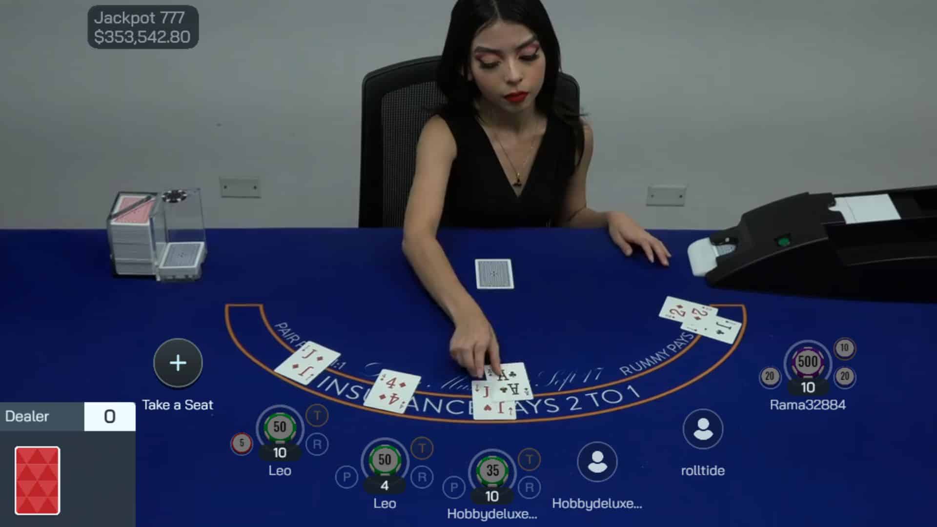 Live Blackjack by Visionary iGaming table