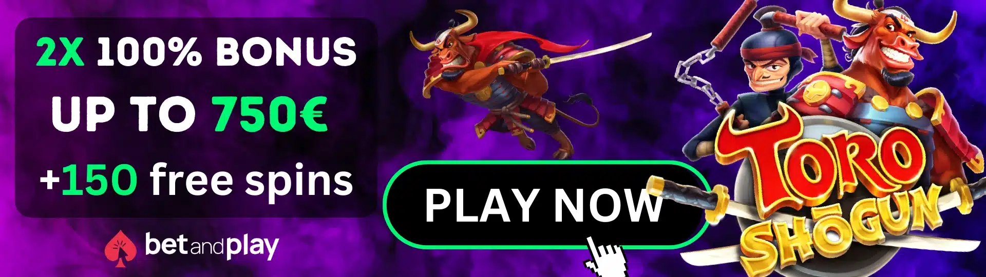 Toro Shogun Slot Banner Betandplay new