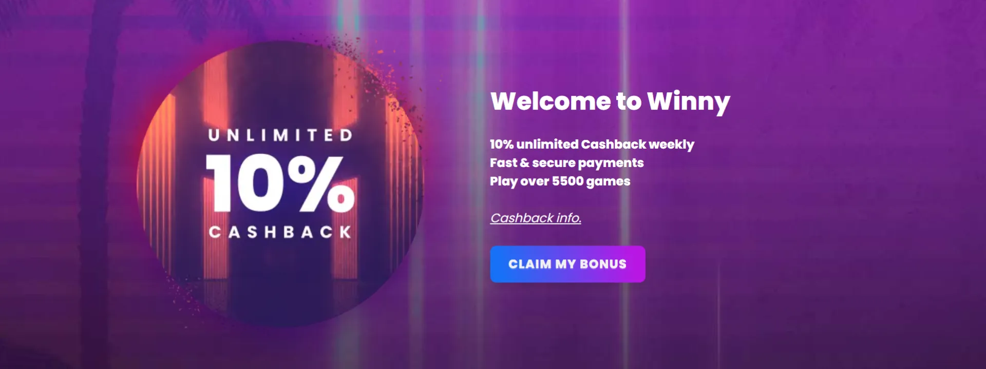 Winny Unlimited 10% Cashback