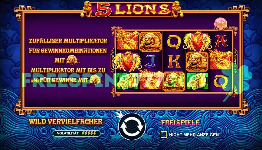 5 Lions Demo Pragmatic Play