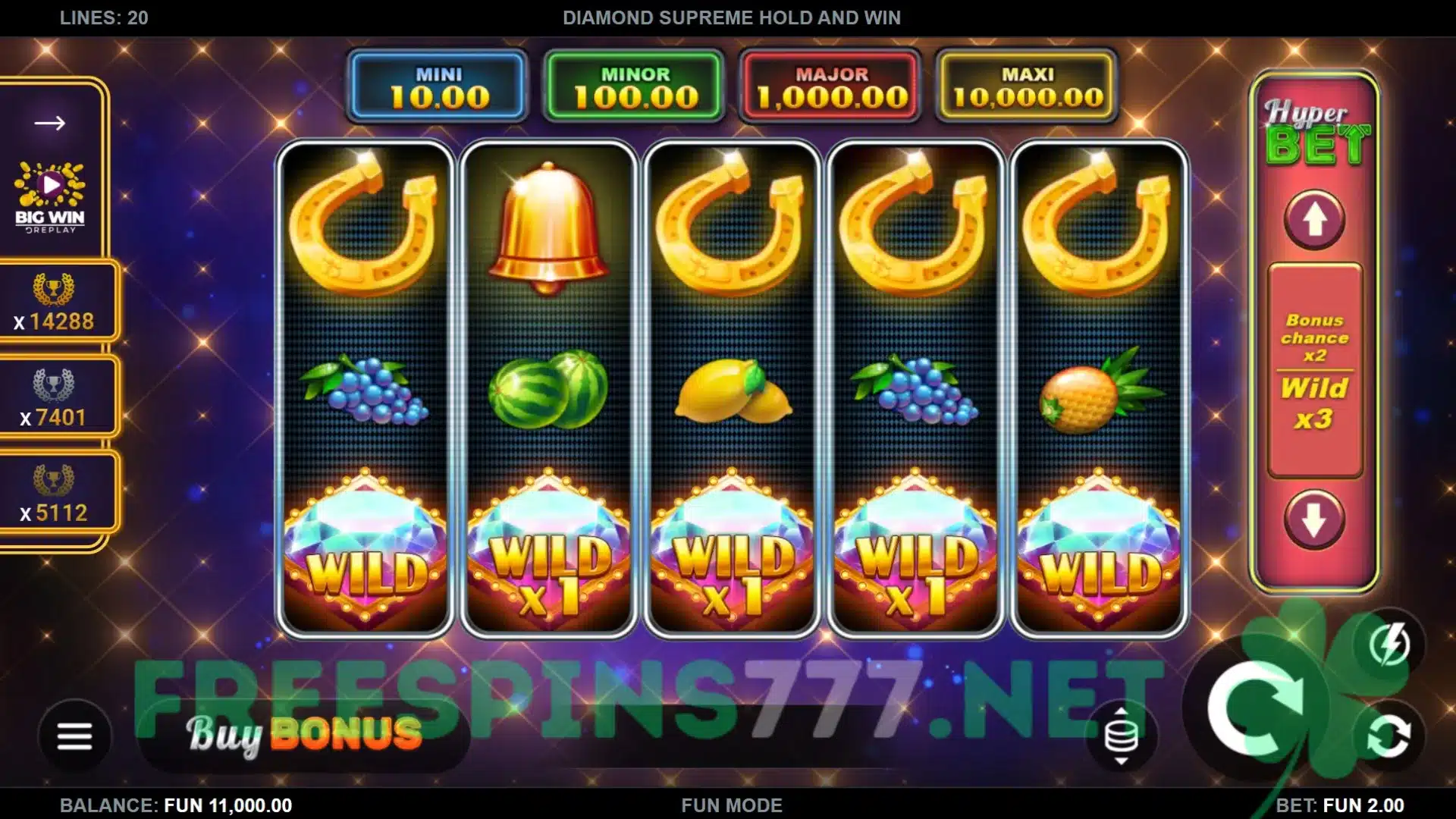 Diamond Supreme Hold and Win Slot Review 