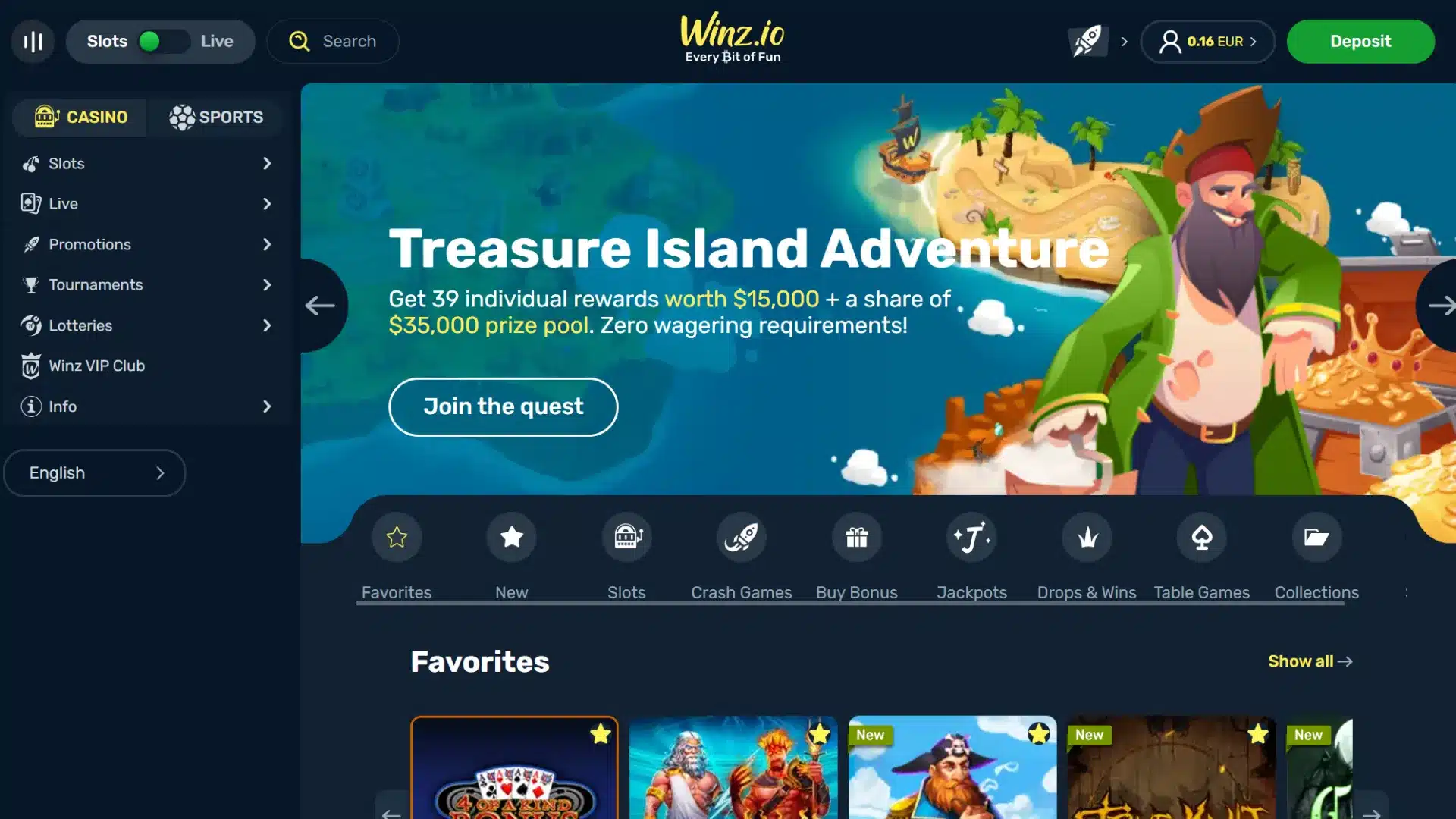 Winz Casino Review