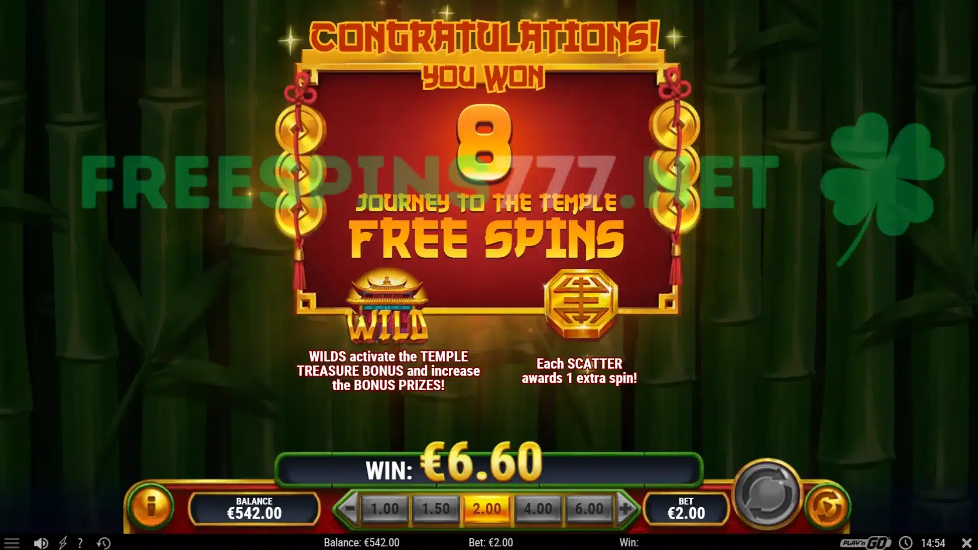 Journey to the Temple Free Spins