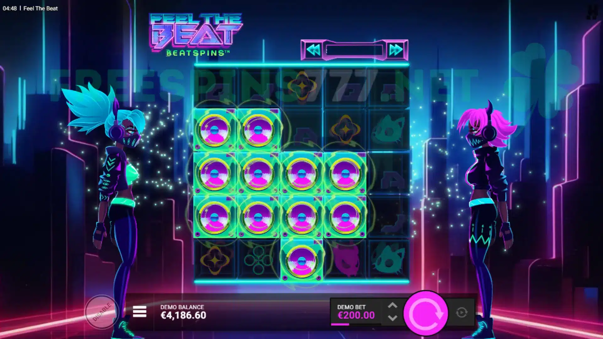 Feel the Beat Slot Features