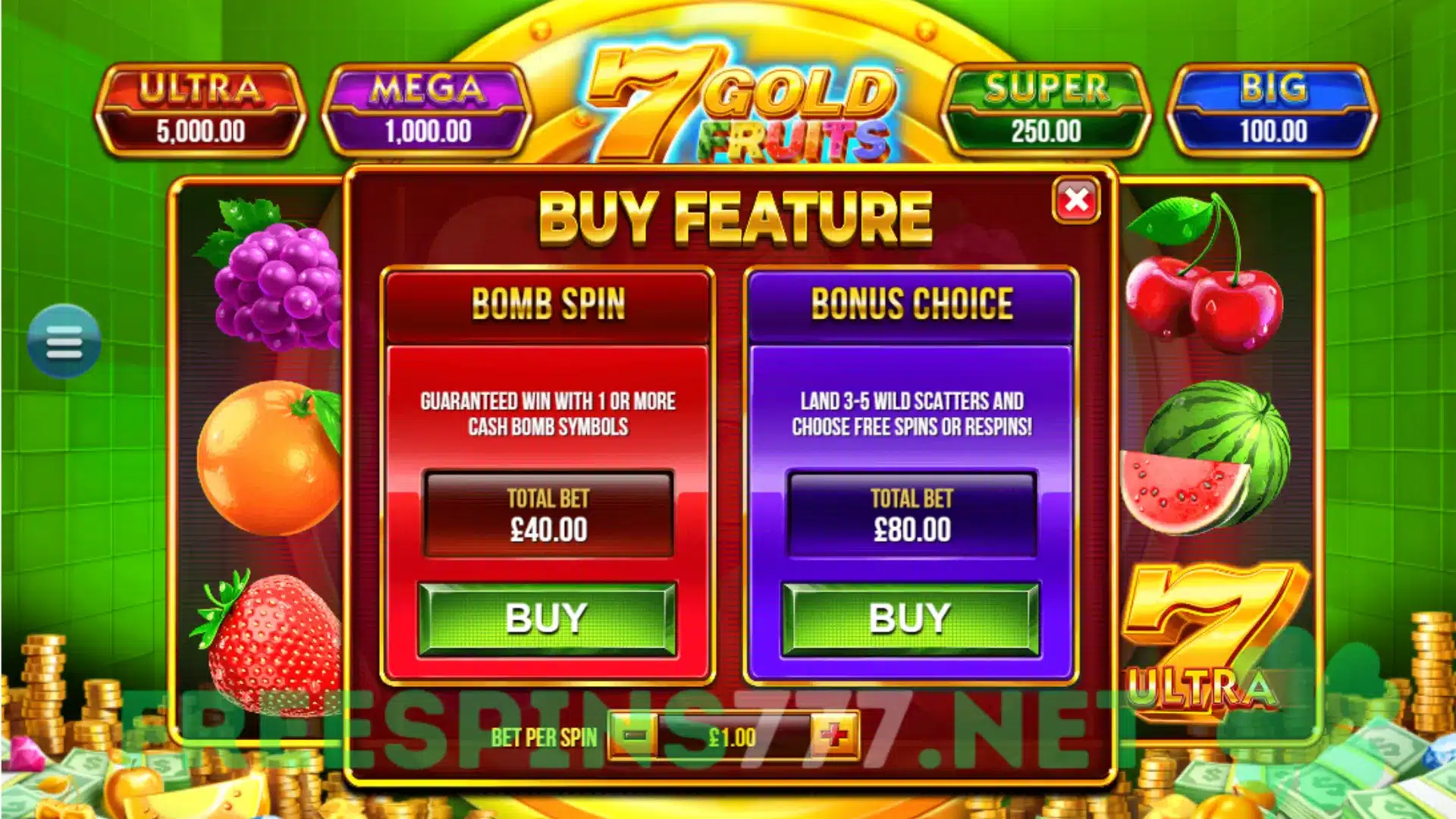 7 Gold Fruits Slot Review