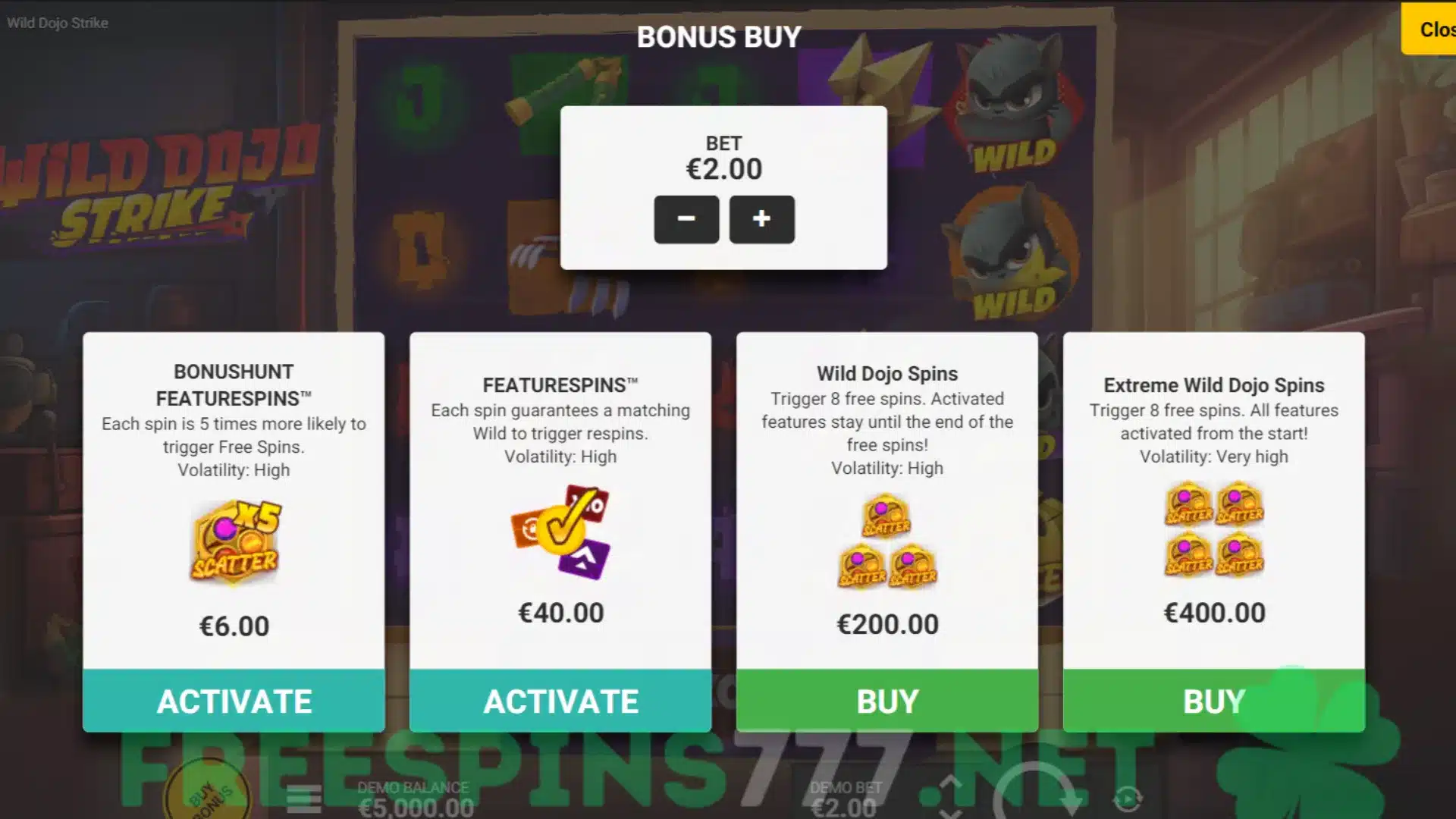 Bonus Buy Feature: Fast-Track to Action