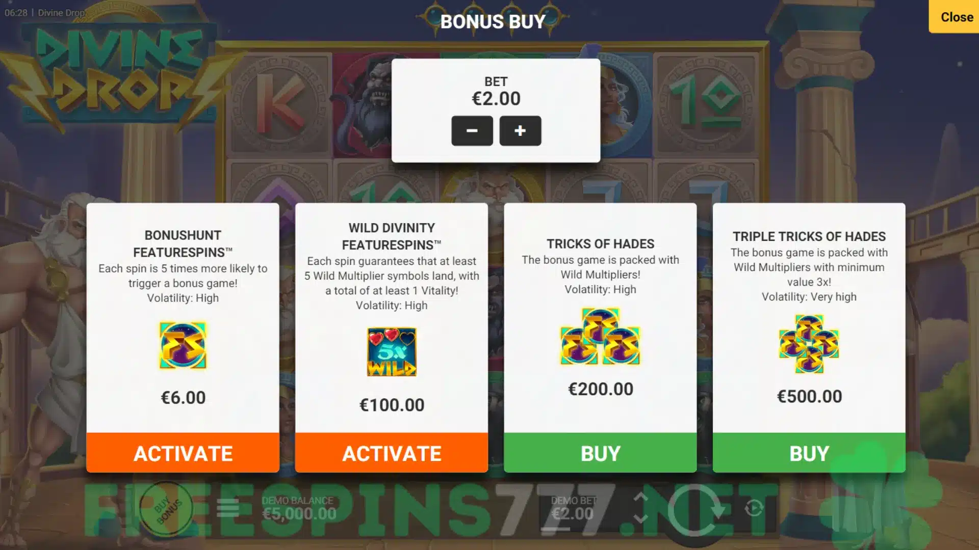 Bonus Buy Options