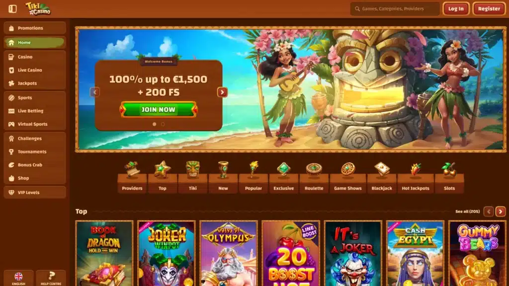 tiki casino wallpaper homepage fs777
